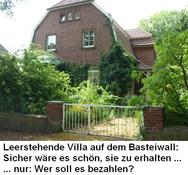 leerstehende Villa auf dem Basteiwall