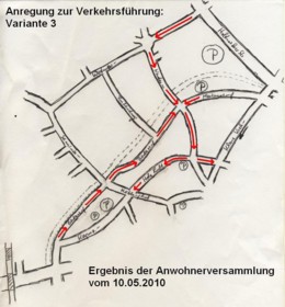 Einbahnstraßenregelung: Bürgervorschlag 3